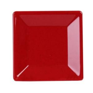 Global Goodwill Jazz 4 in. x 4 in. Square Plate in Red (1 Piece) 849851027640