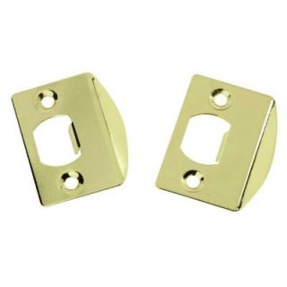 First Watch Security Polished Brass Full Lip Door Strikes (2 Pack) 1065
