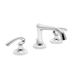 Ballina 8 in. Widespread 2 Handle Mid Arc Bathroom Faucet in Chrome (Valve not included) SLW 5212