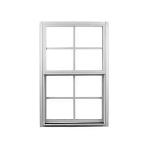 Ply Gem Single Hung Aluminum Windows, 36 in. x 36 in., White, with Clear Insulated Glass, Colonial GBG and Screens 310F
