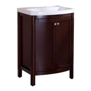 St. Paul Madeline 24 in. Vanity in Chestnut with White Composite Vanity Top MD24P2COM CN