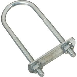 National Hardware #146 1/4 in. x 1 3/8 in. x 4 in. Zinc Plated U Bolt with Plate and Hex Nut 2190BC 146 U BOLT ZN