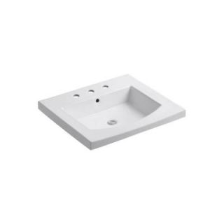KOHLER Persuade 8 in. Curv Top and Basin Lavatory in White K 2956 8 0