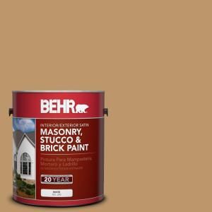 BEHR Premium 1 gal. #MS 37 Canyonland Satin Interior/Exterior Masonry, Stucco and Brick Paint 28201