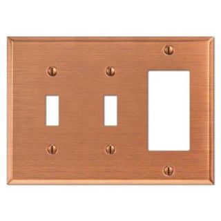Creative Accents Steel 2 Toggle 1 Decorator Wall Plate   Antique Copper 9AC129