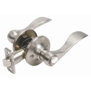 Design House Springdale Satin Nickel Privacy Lever with Universal 6 Way Latch 742858