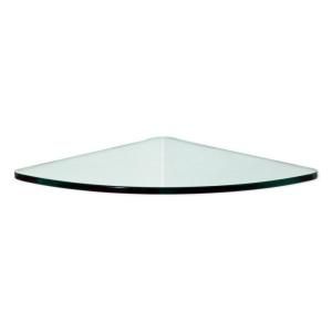 Floating Glass Shelves 3/8 in. Curve Glass Corner Shelf (Price Varies By Size) C12