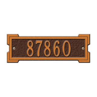 Whitehall Products Rectangular Antique Copper Roanoke Petite Wall One Line Address Plaque 1025AC