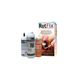 SYSTEM THREE 1.5 pt. Rotfix Two Part Epoxy Kit with 16 oz. Resin and 8 oz. Hardener Kit with Applicator Bottle 207759