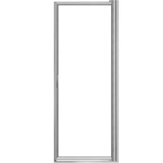 Basco Deluxe 35 1/8 in. to 36 7/8 in. x 63 1/2 in. Framed Pivot Shower Door in Silver 100 10
