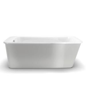 MAAX Lounge 5.3 ft. Freestanding Bath Tub in White with Platinum Grey Apron 105824 000 001 101