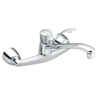 MOEN Single Handle Wall Mount Kitchen Faucet with 9 in. Spout in Chrome 8713