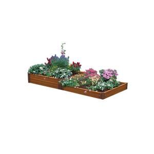 Frame It All Two Inch Series 4 ft. x 8 ft. x 11 in. Composite Terraced Multi level Raised Garden Bed Kit 300001180