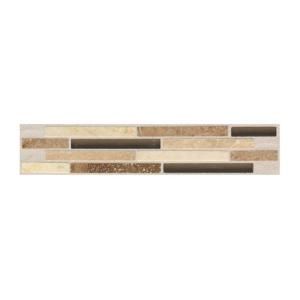 Daltile Campisi Alabaster 2 in. x 9 in. x 8 mm Universal Decorative Stone and Glass Mosaic Wall Tile CP9929DCOCC1P