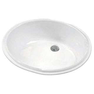 Gerber Luxoval Undercounter Bathroom Sink in White G0012770