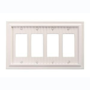 Amerelle Cottage 4 Decorator Wall Plate   White 179R4W