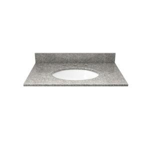 Solieque 25 in. Granite Vanity Top in Burlywood with White Basin VT2522BBB.8.HDSOL,DSOM,DSOM