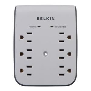 Belkin 6 Outlet Wall Mount Surge Protector BV106050 CW DP