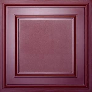 Ceilume Cambridge Merlot 2 ft. x 2 ft. Lay in or Glue up Ceiling Panel (Case of 6) V3 CAMB 22MEO