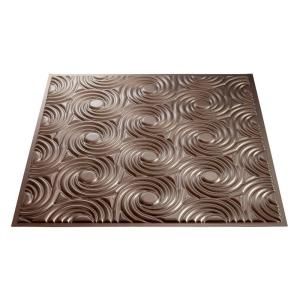 Fasade Cyclone 2 ft. x 2 ft. Argent Bronze Lay in Ceiling Tile L77 28