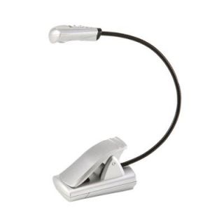 LightIt 6 in. Flexible Neck LED Clip On Battery Operated Silver Multiplex Task Light 20010 301