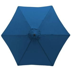 9 ft. Aluminum Market Patio Umbrella in Sailor Blue 9900 01004211