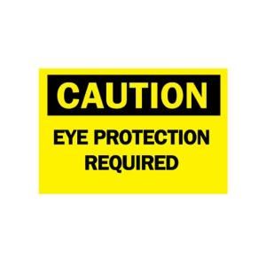 Brady 10 in. H x 14 in. W B 401 Plastic Caution Eye Protection Required Confined Space Sign 22400