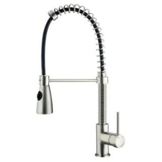 Vigo Single Handle Pull Out Sprayer Kitchen Faucet in Stainless Steel VG02003ST