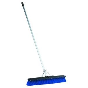 Carlisle 24 in. Complete Plastic Fill Floor Sweep with Squeegee and 3 Piece Aluminum Handle (6 Case) 3621962414