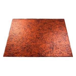 Fasade Border Fill 2 ft. x 2 ft. Moonstone Copper Lay in Ceiling Tile L59 18