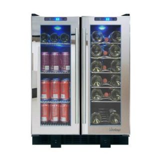 Vinotemp 23.5 in. 36 Bottle Touch Screen Mirrored Wine and Beverage Cooler VT 36TS SM