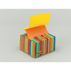 Post It Striped Desk Grip Pop Up Dispenser For 3 in. x 3 in. Notes, 1 Pack of 200 Sheets B330 BS