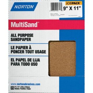 Norton 9 in. x 11 in. 220 Grit Very Fine Sandpaper Sheets (500 Pack) 00156