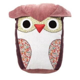 Home Decorators Collection Stuffed Pink 13.5 in. H Owl Pillow 1862200410