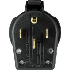 Cooper Wiring Devices Commercial Grade 30 Amp Universal Range Dryer Plug with 4 Wire Grounding   Black S21