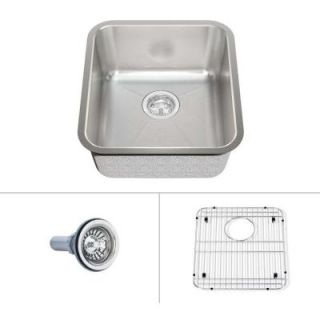 ECOSINKS Acero Select Combo Undermount Stainless Steel 16 3/4x18 3/4x9 0 Hole Single Bowl Kitchen Prep Sink with Creased Bottom ECOS 169US