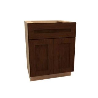 Home Decorators Collection Assembled 30x34.5x24 in. Sink Base Cabinet with False Drawer Front in Franklin Manganite Glaze SB30 FMG
