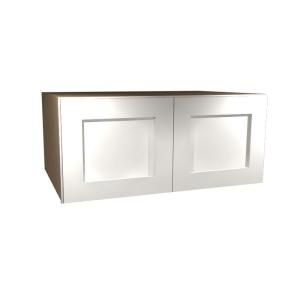 Home Decorators Collection Assembled 33x15x24 in. Wall Double Door Cabinet in Newport Pacific White W332415 NPW