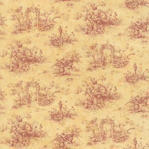 The Wallpaper Company 56 sq. ft. Red Country Toile Wallpaper DISCONTINUED WC1281150