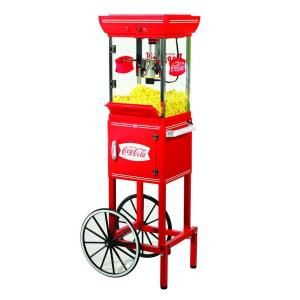 Nostalgia Electrics Coca Cola Series 48 in. Old Fashioned Movie Time Popcorn Cart CCP399COKE