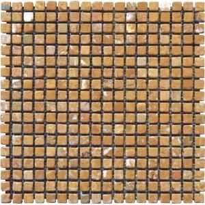 MS International Versailles Gold 12 in. x 12 in. x 10 mm Tumbled Travertine Mesh Mounted Mosaic Tile (10 sq. ft. / case) SMOT GOLD 5/8 T