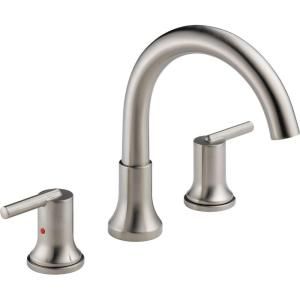 Delta Trinsic 2 Handle Deck Mount Roman Tub Faucet Trim Only in Stainless (Valve not included) T2759 SS