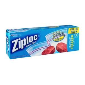Ziploc 10 in. gal. Plastic Freezer Bag 30 Bag (9 Pack) 00382