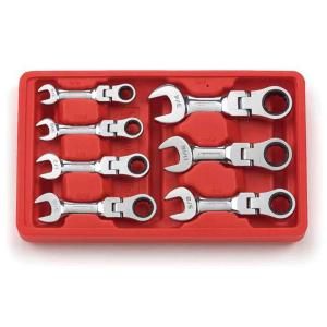 GearWrench SAE Stubby Flex Head Combination Ratcheting Wrench Set (7 Piece) 9570