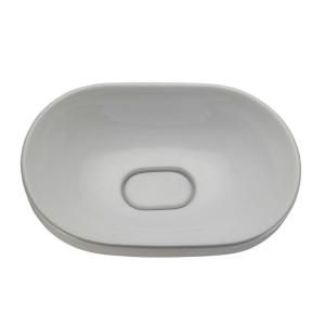 DECOLAV Classically Redefined Semi Recessed Oval Bathroom Sink in White 1457 CWH