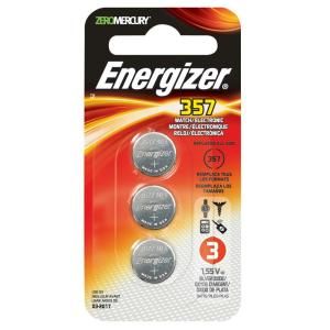 Energizer Silver Oxide 357 1.55 Volt Watch/Electronic Battery (3 Pack) 357BPZ 3N
