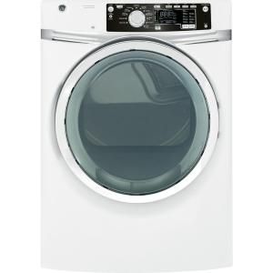 GE 8.1 cu. ft. Gas Dryer with Steam in White GFDS260GFWW