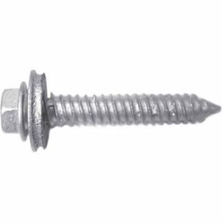 Drive Straight #9 16 x 1 1/2 in. Silver Steel Hex Washer Sheet Metal Screws (102 Pack) 06080