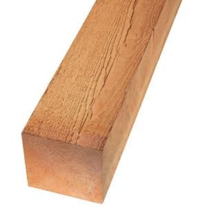 6 in. x 6 in. x 8 ft Western Red Cedar Rough Appearance Timber 39716