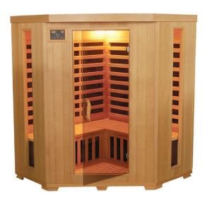 TheraPureSpa 3 Person Corner Carbon Heater Far Infrared Sauna ESF302CHCB
